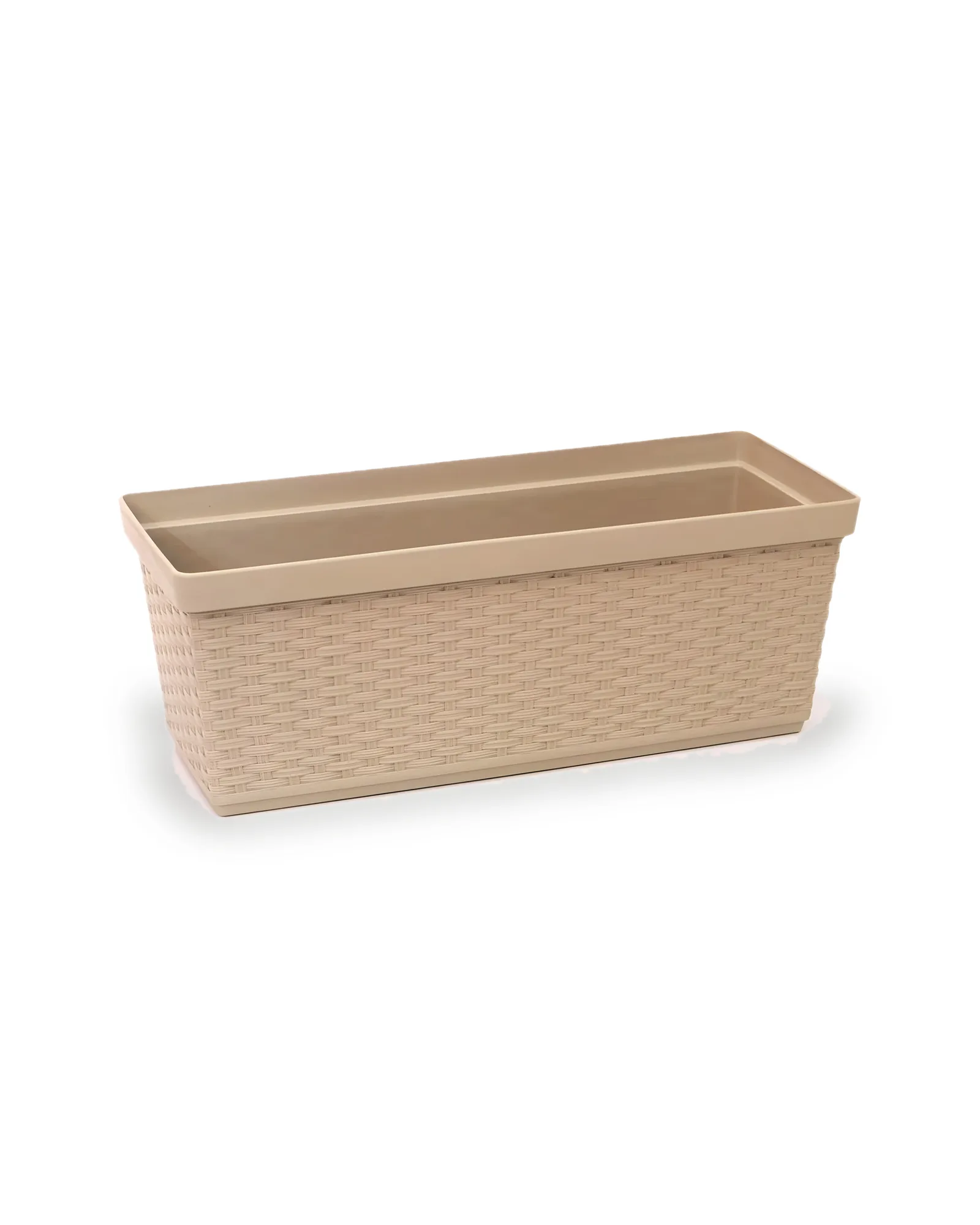 Jardineira Rattan Taupe Plástico(50x20x18,5)