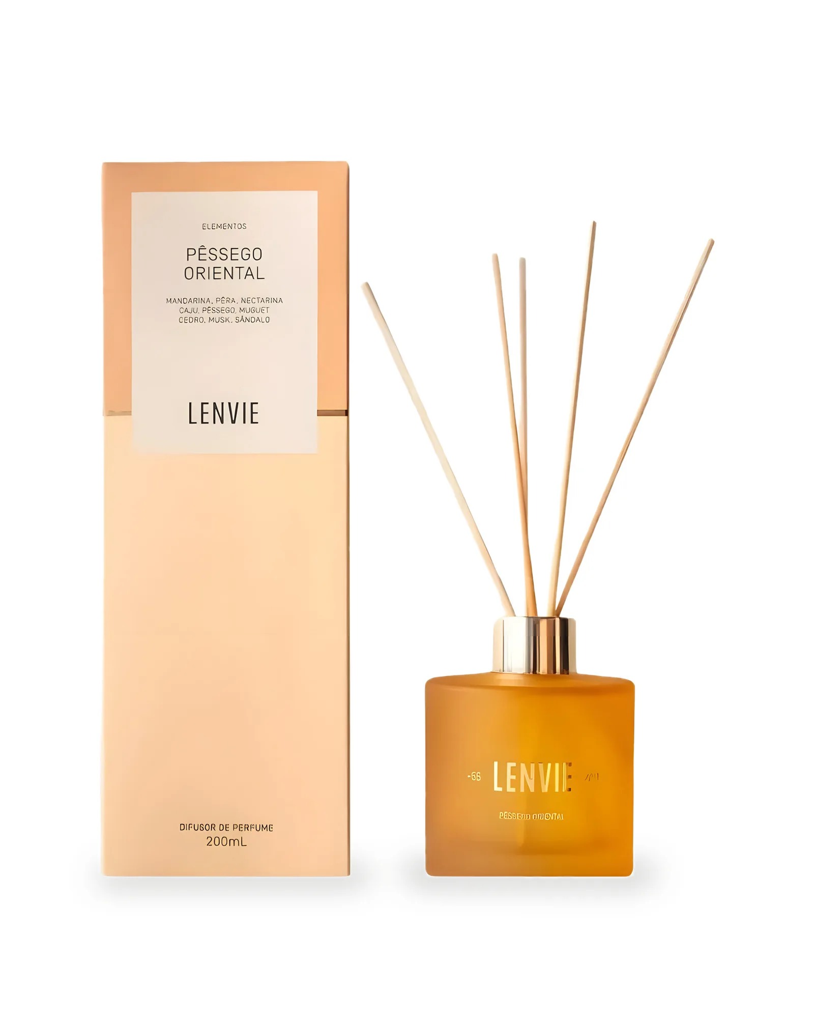 Difusor de perfume Pêssego Oriental - Elementos