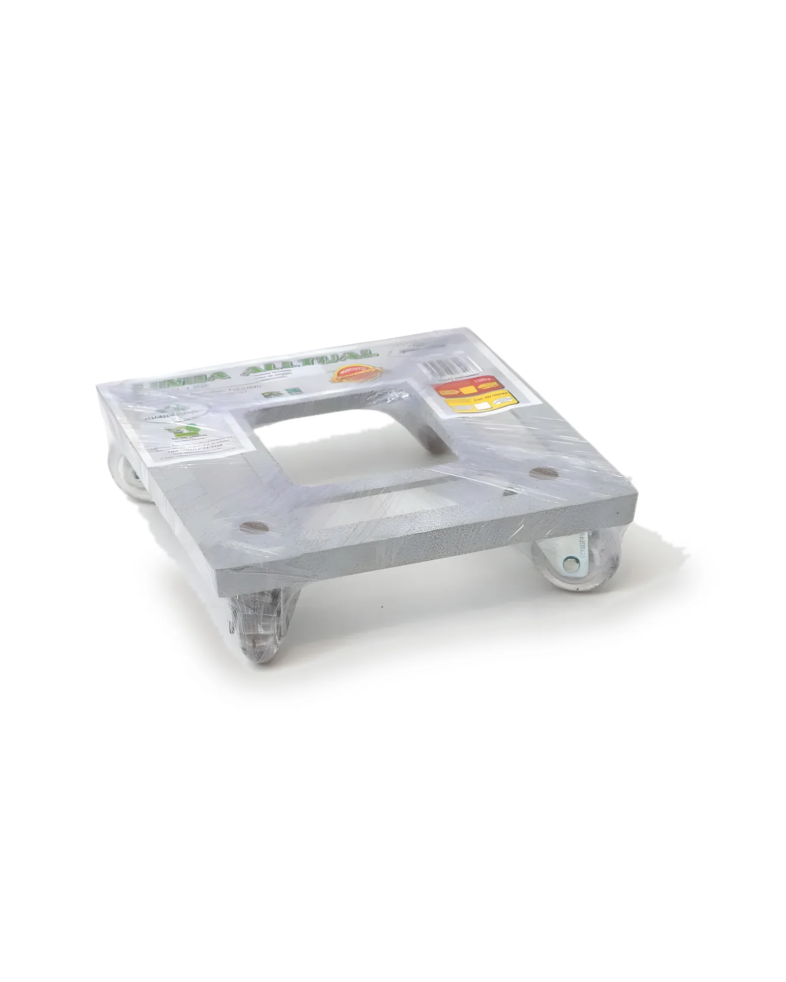 Suporte Quadrado aluminio fundido c/ rodas de gel (25x25)