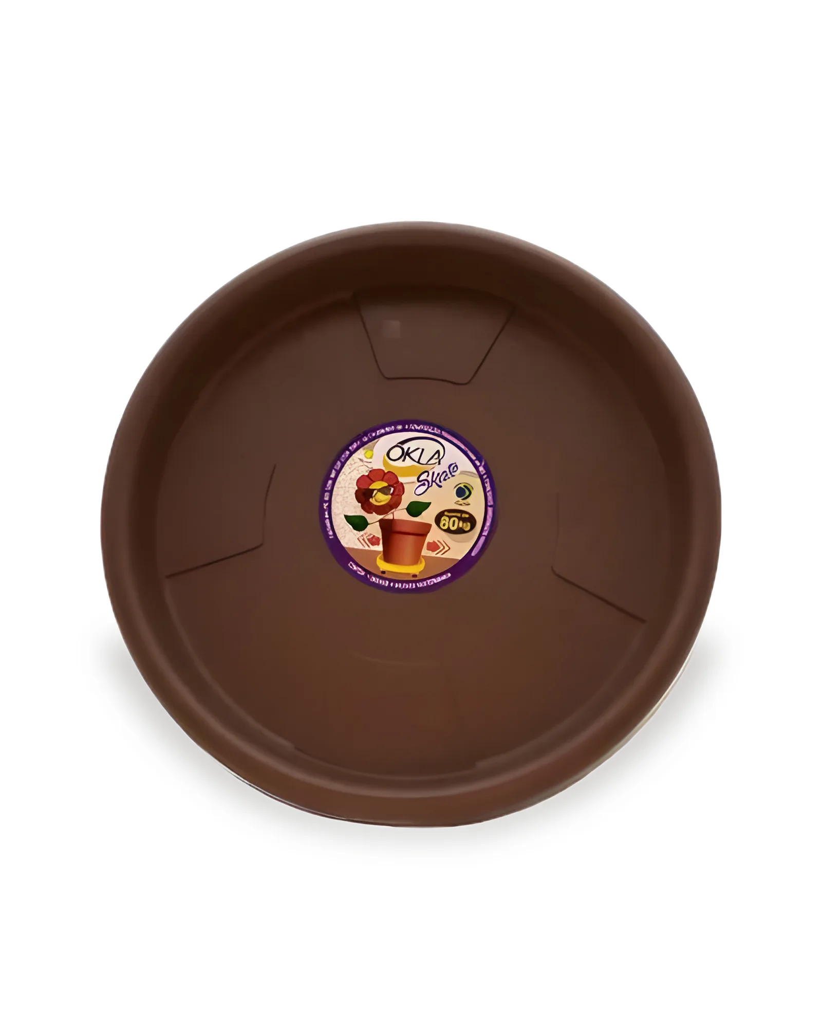 PRATO COM RODAS TABACO (30CM)