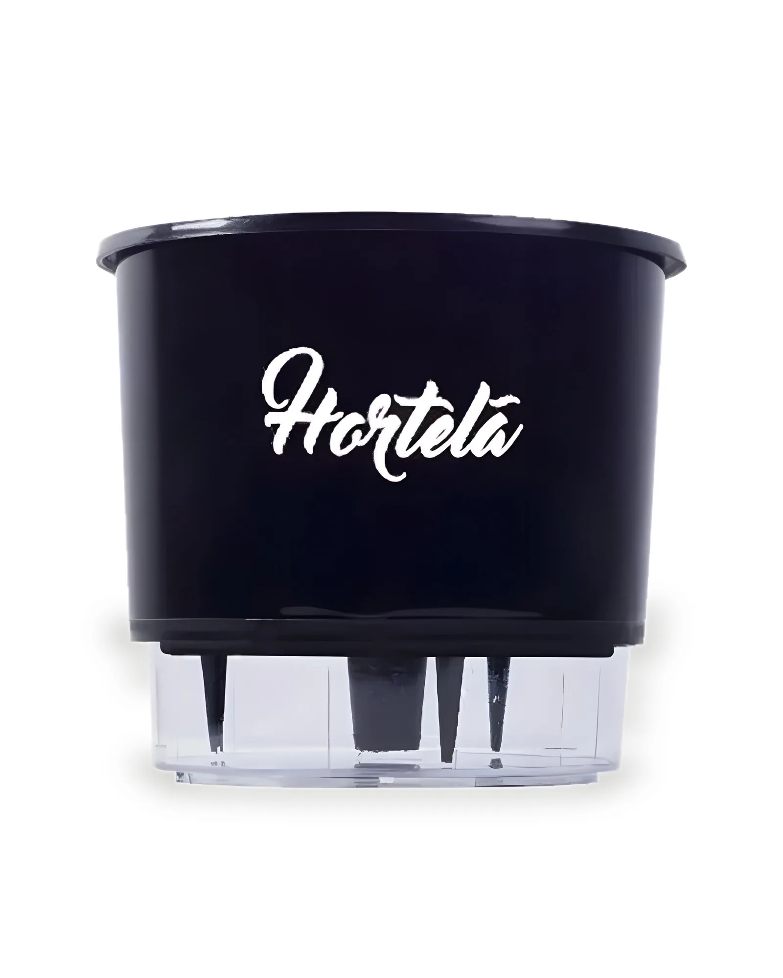 Vaso HORTELÃ autoirrigavel preto(14alx16diam)