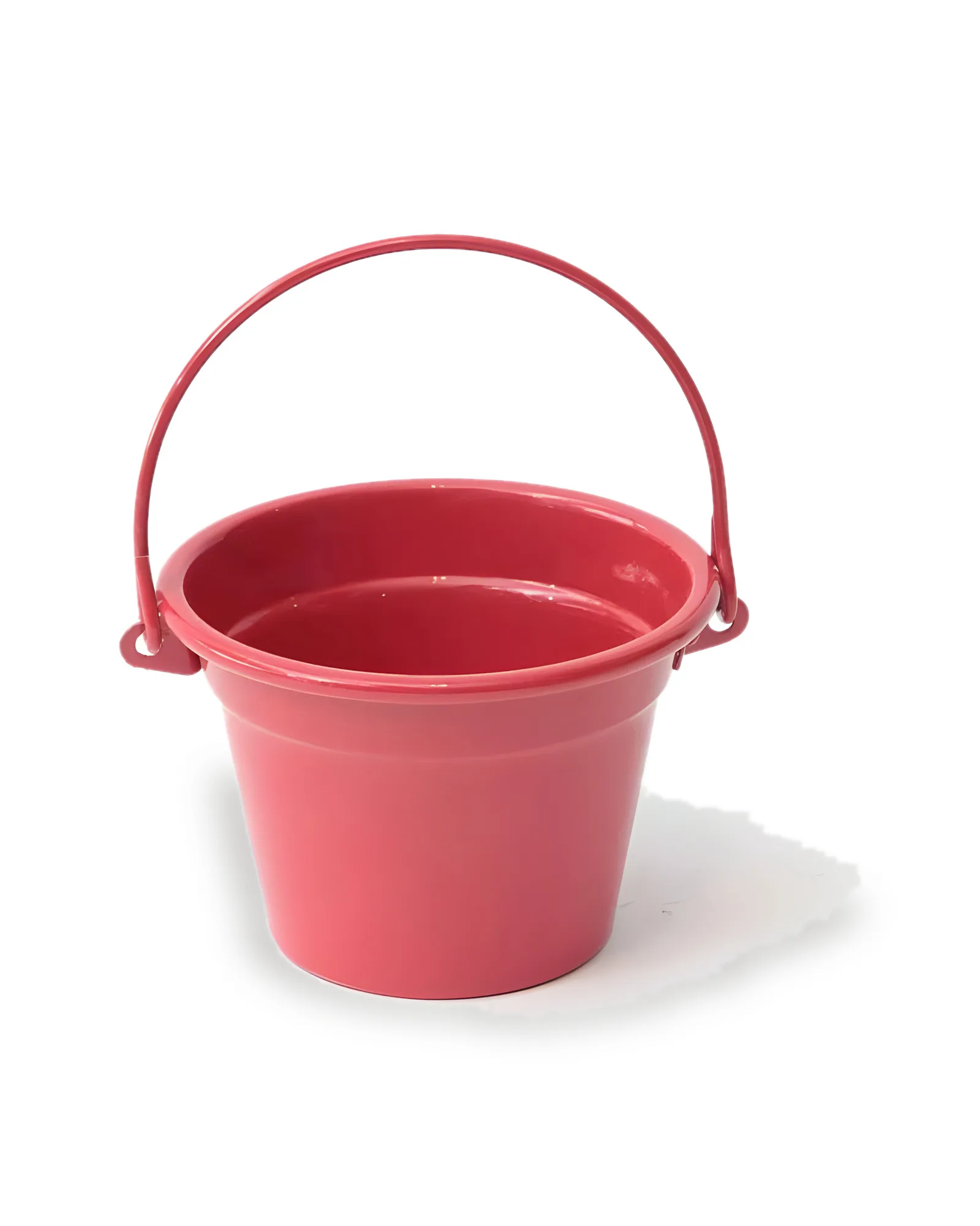 Cachepot Alumínio com Alça Vermelho metalizado (11X09)