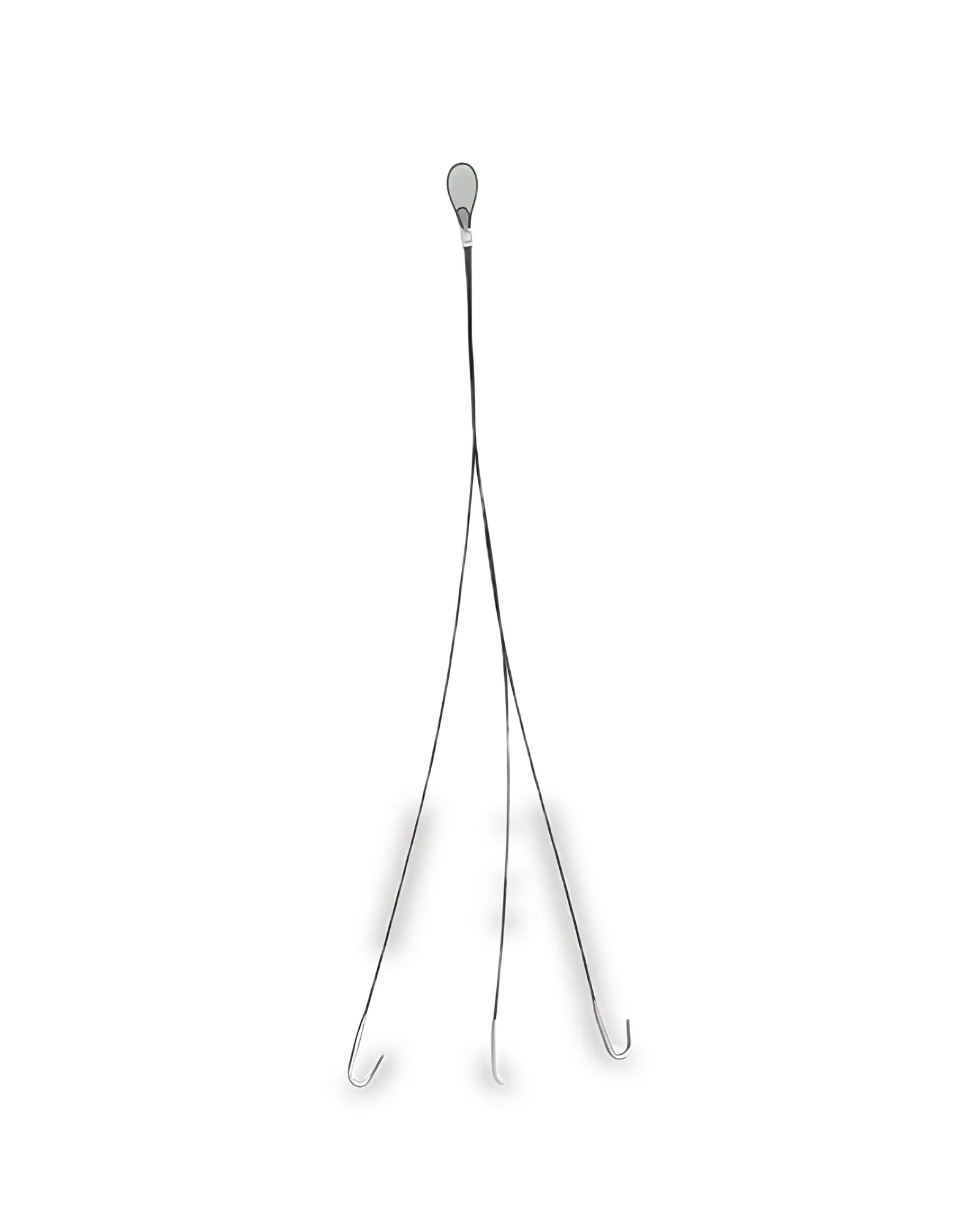 CABO DE AÇO 3 GANCHOS P 60CM PRETO