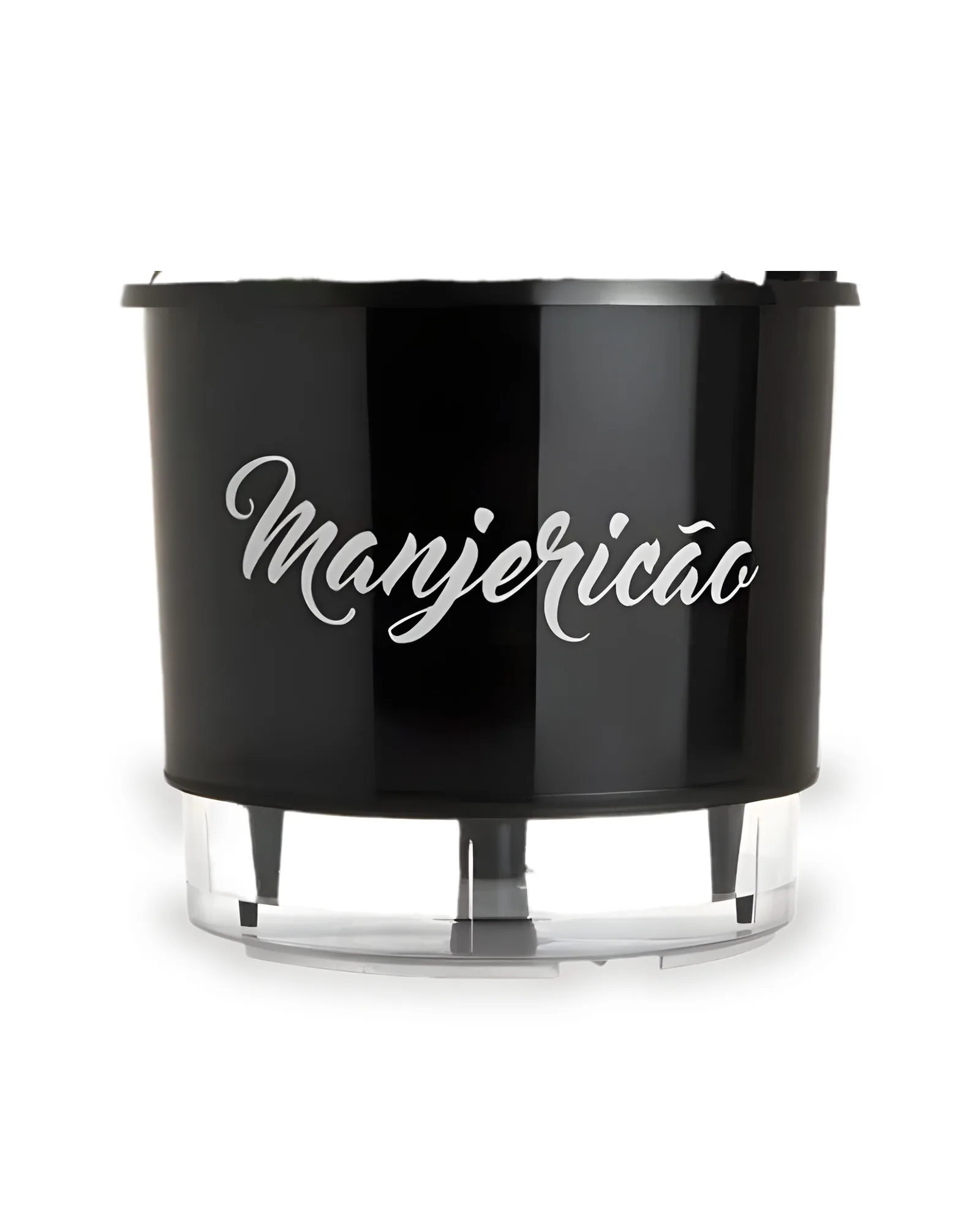 Vaso MANJERICÃO autoirrigavel preto(14alx16diam)