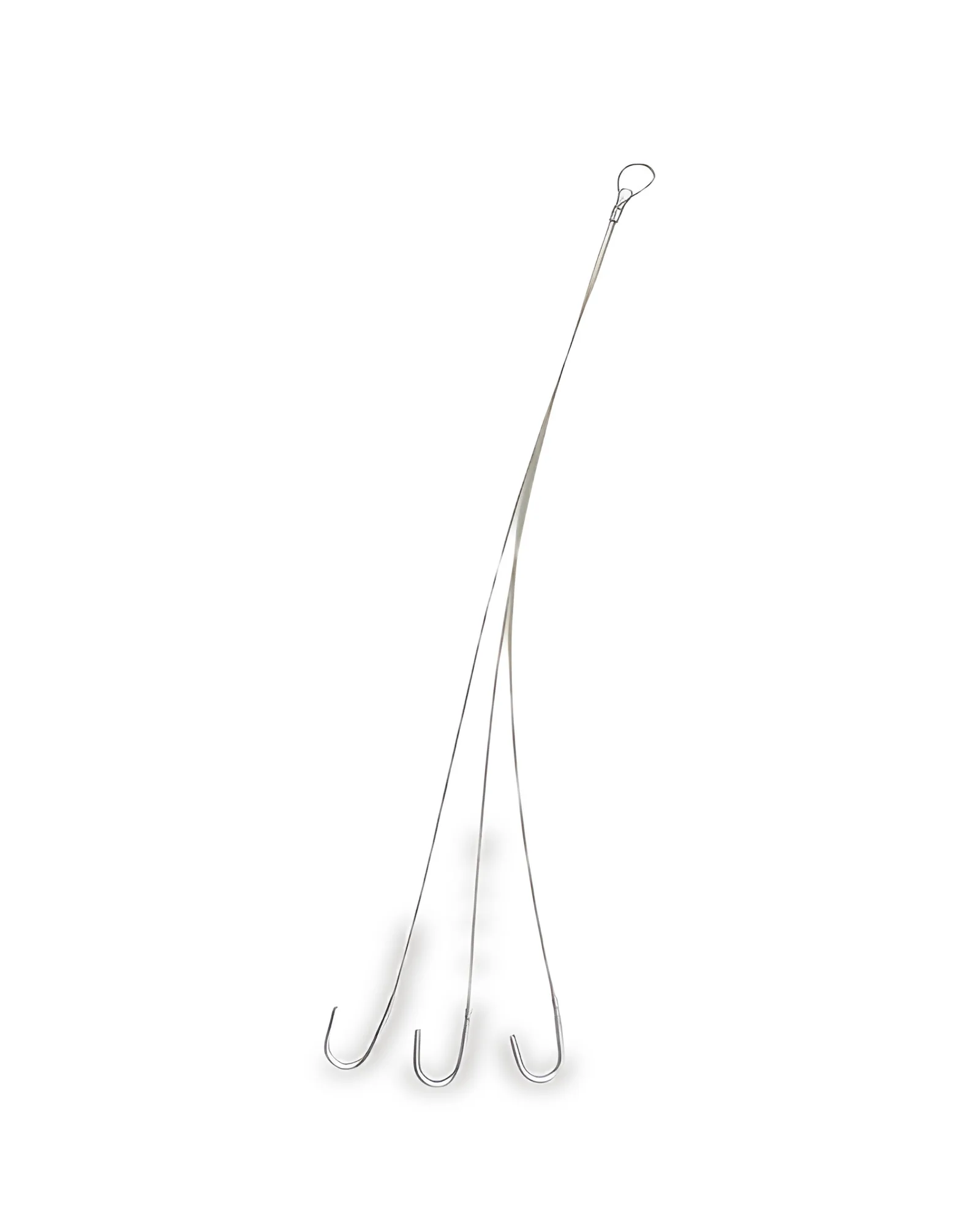 CABO DE AÇO 3 GANCHOS G 50CM PRATA
