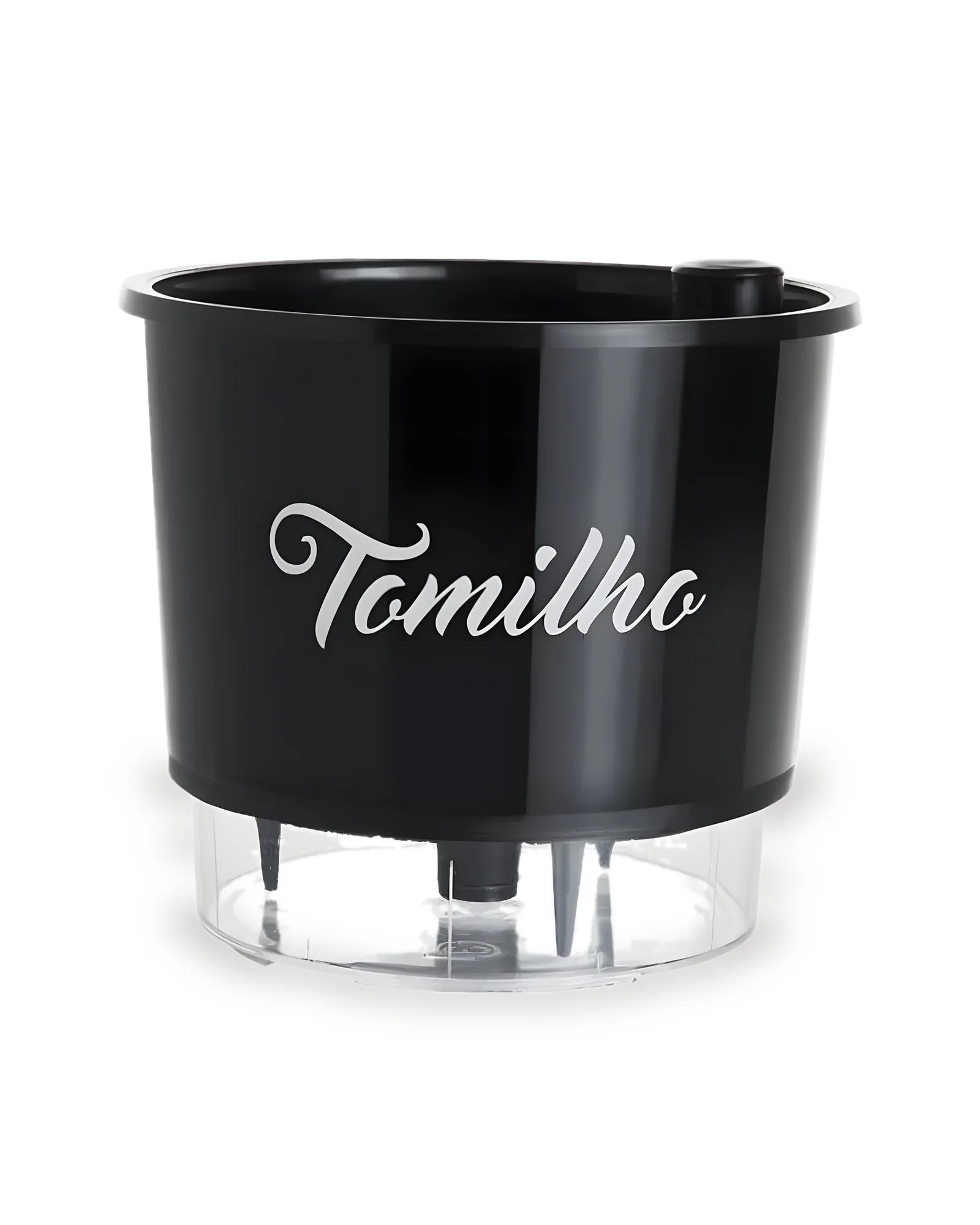 Vaso TOMILHO autoirrigavel preto(14alx16diam)