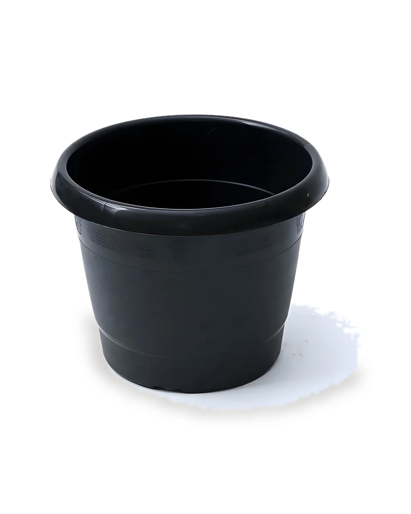 Vaso Plástico com Borda Preto P (20x16)