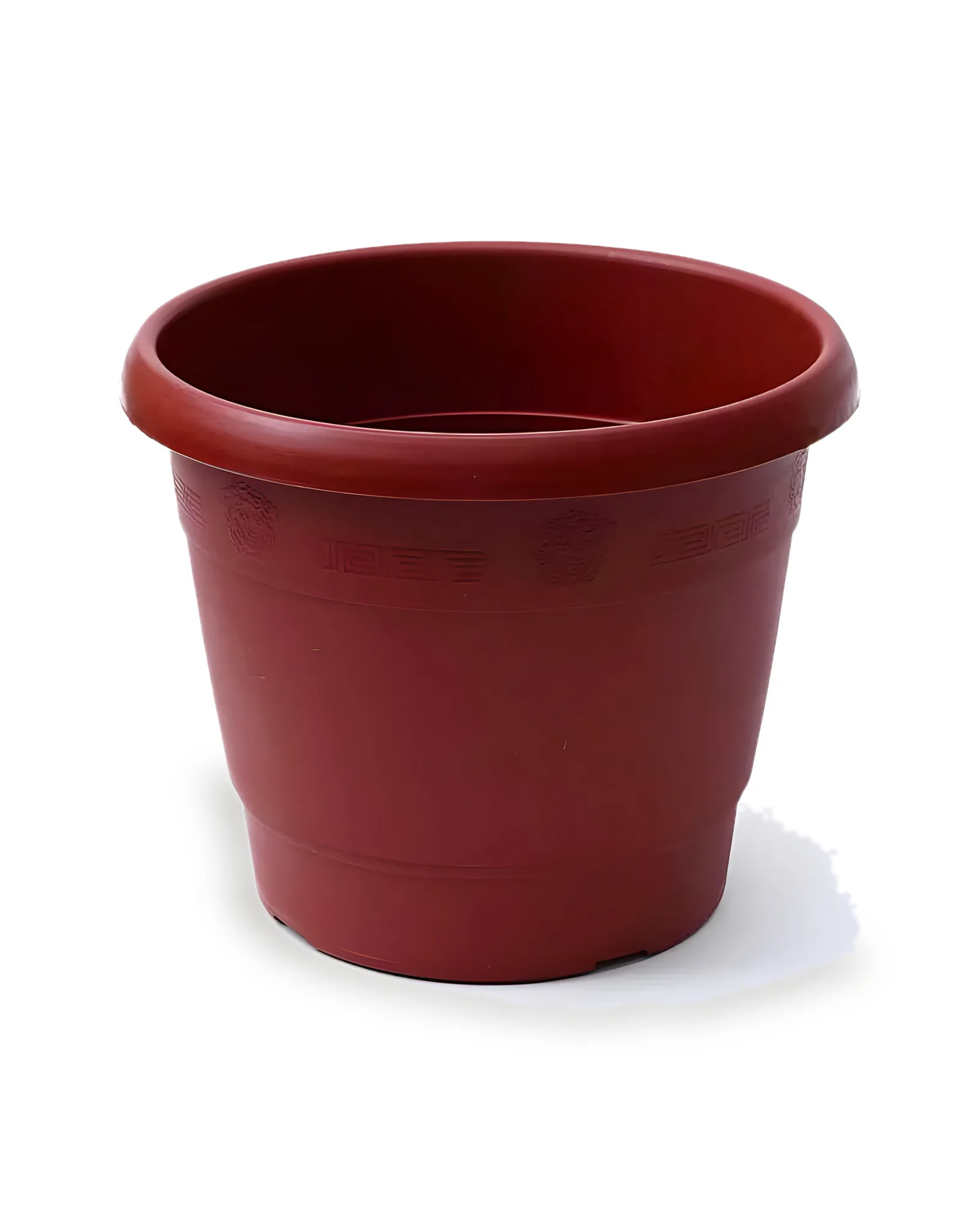 Vaso Plástico com Borda G Marrom (25x20)
