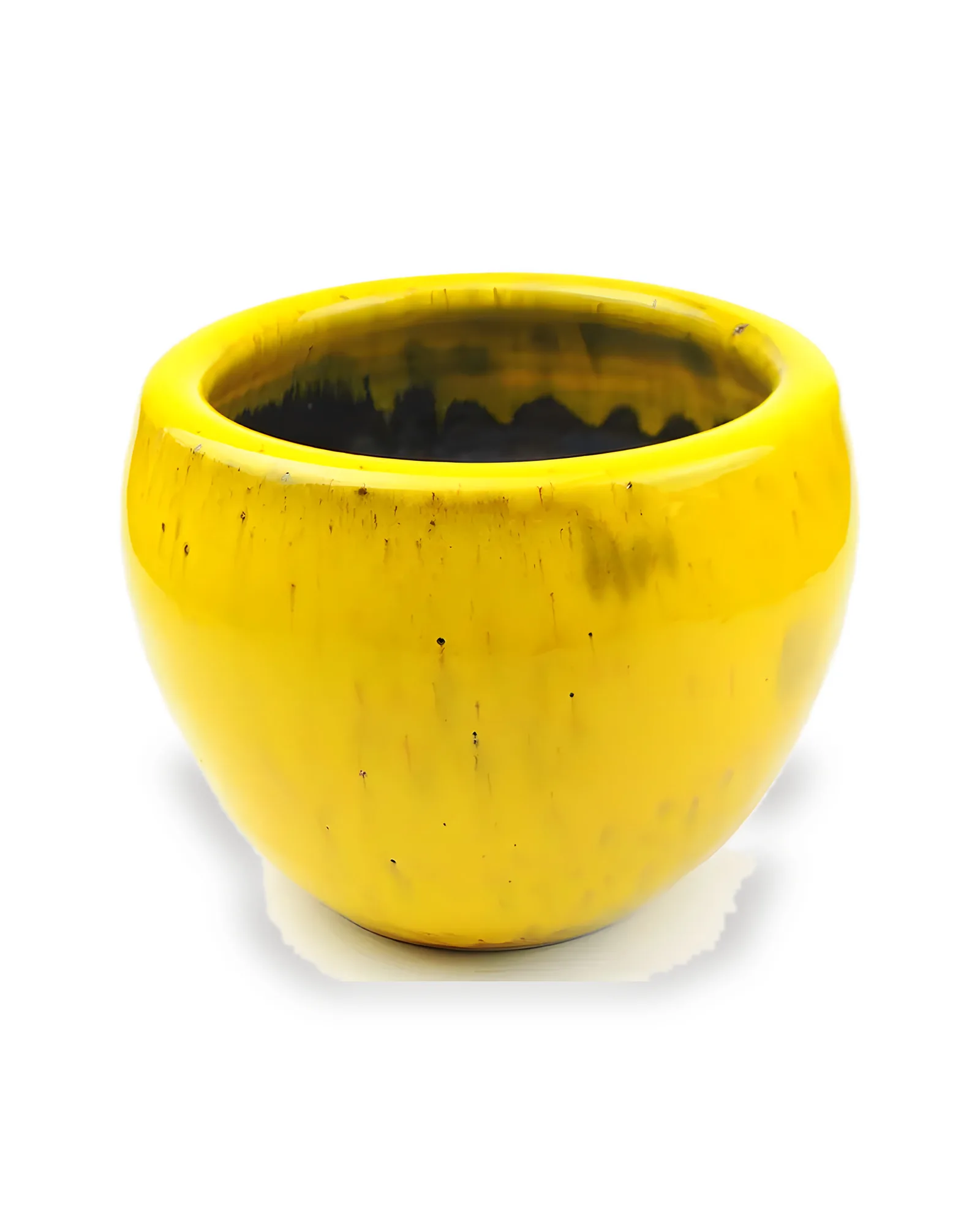 Cachepot coquinho 2 em Cerâmica Amarelo (14x20)