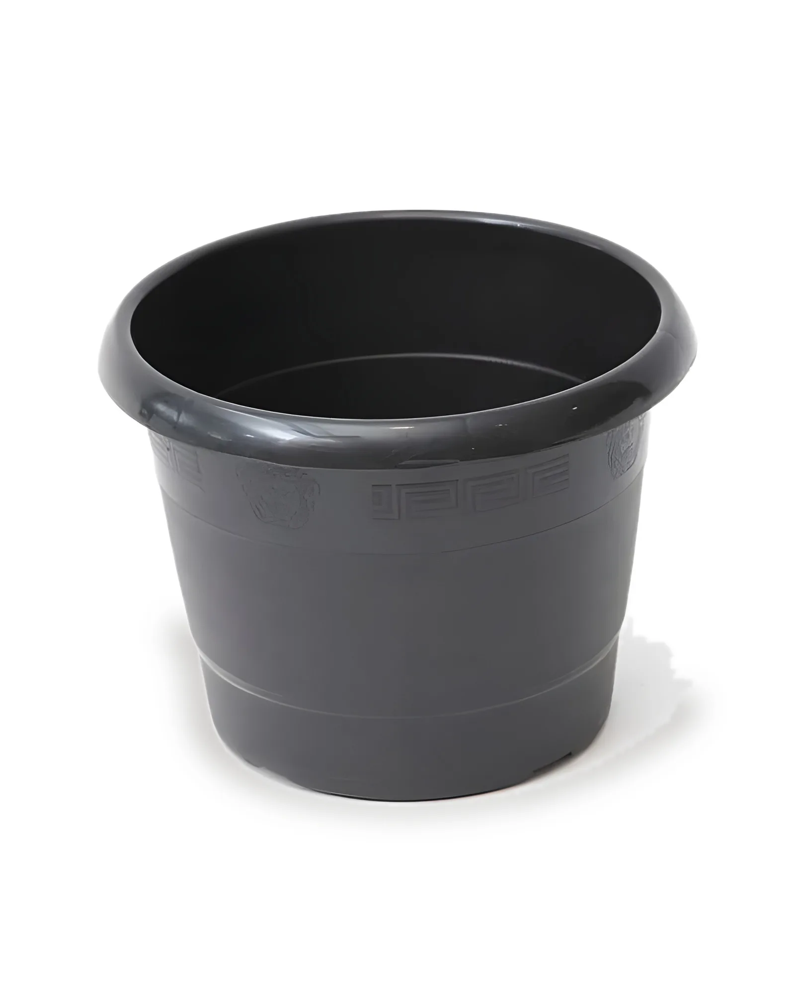 Vaso Plástico Com Borda Preto (12x15)