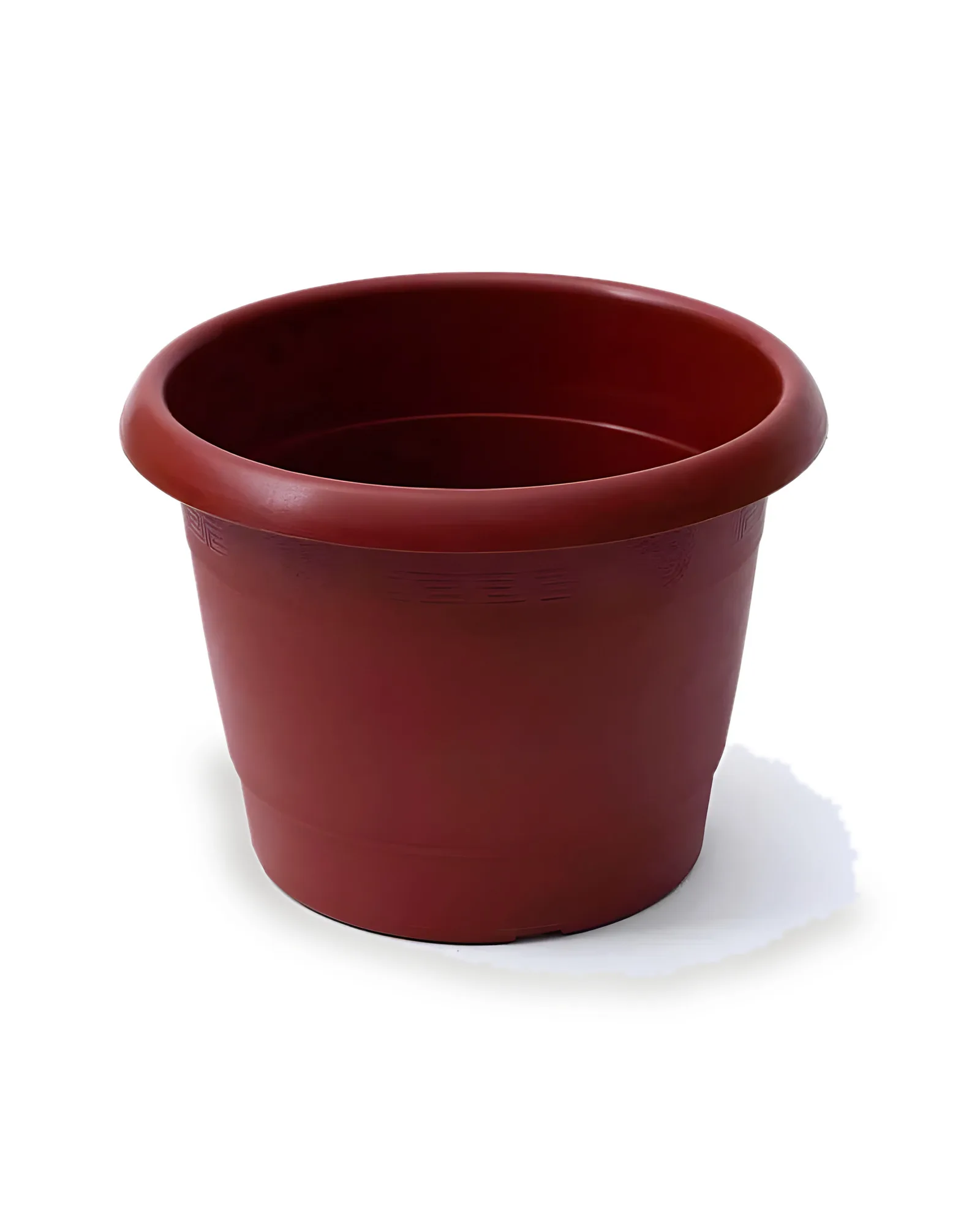 Vaso Plástico com Borda M Marrom (22x20)