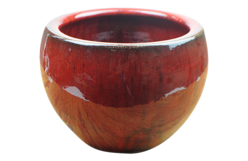 Cachepot coquinho 2 em Cerâmica Vermelho (14x20)
