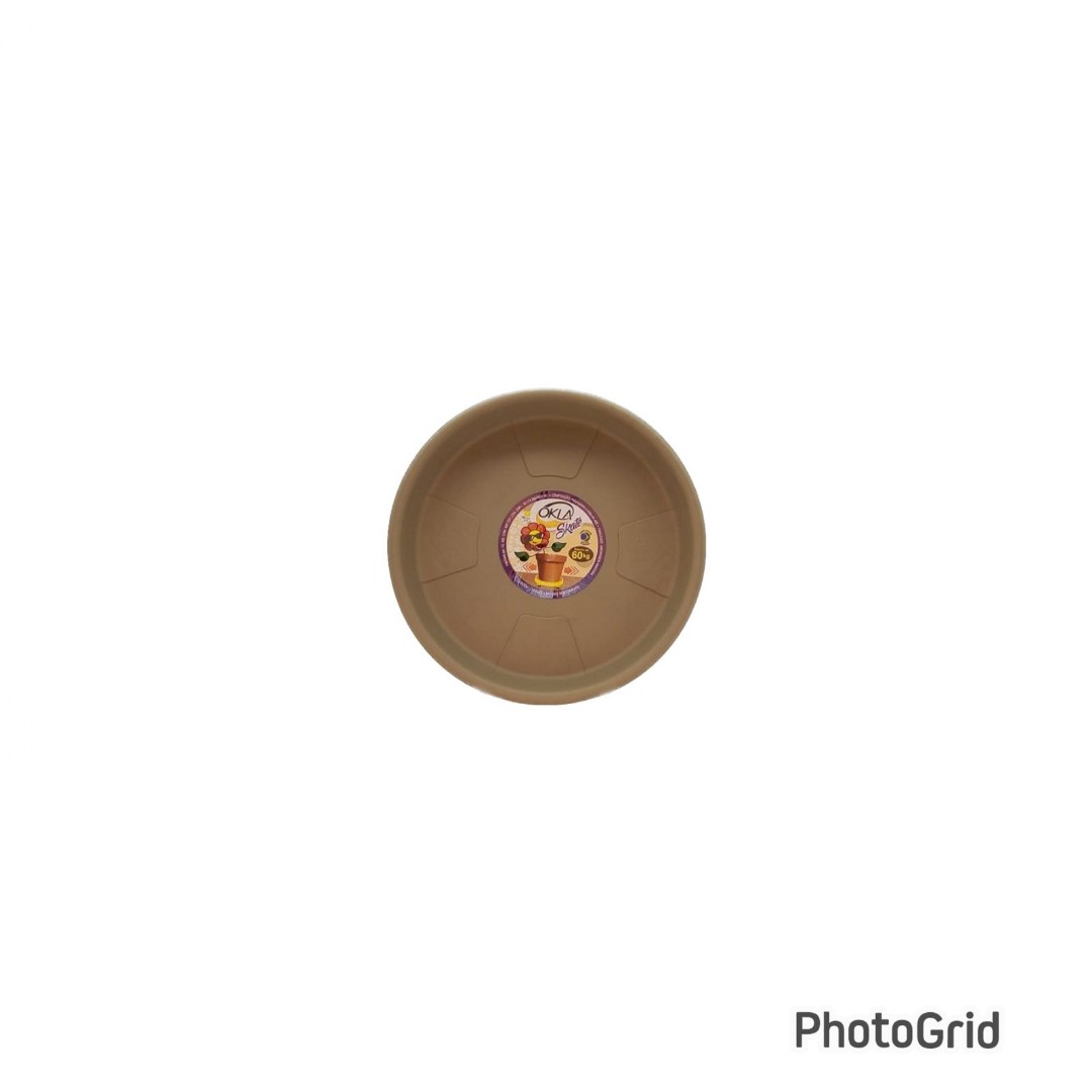 PRATO COM RODAS CINZA TAUPE (27CM)