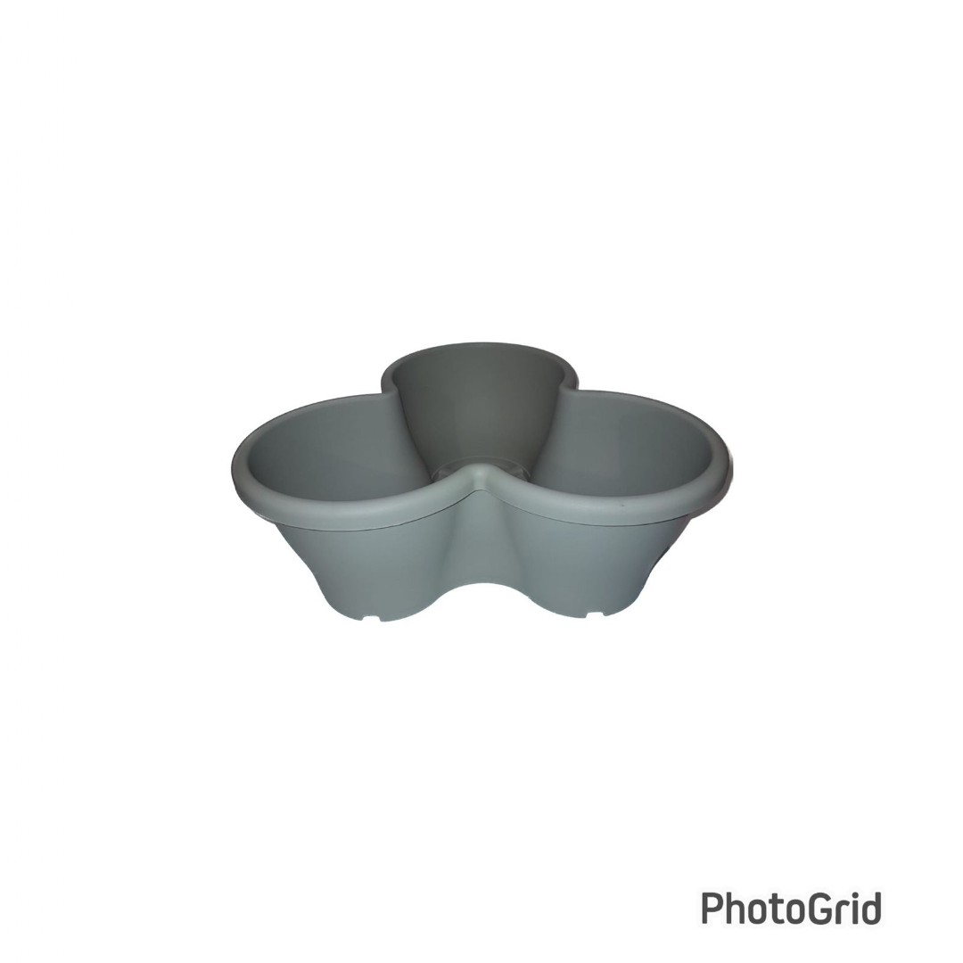 VASO TREVISO CINZA TAUPE 42X39X16