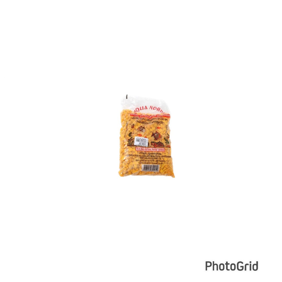 Pedra para decoração Colorida Amarela (950 gr)