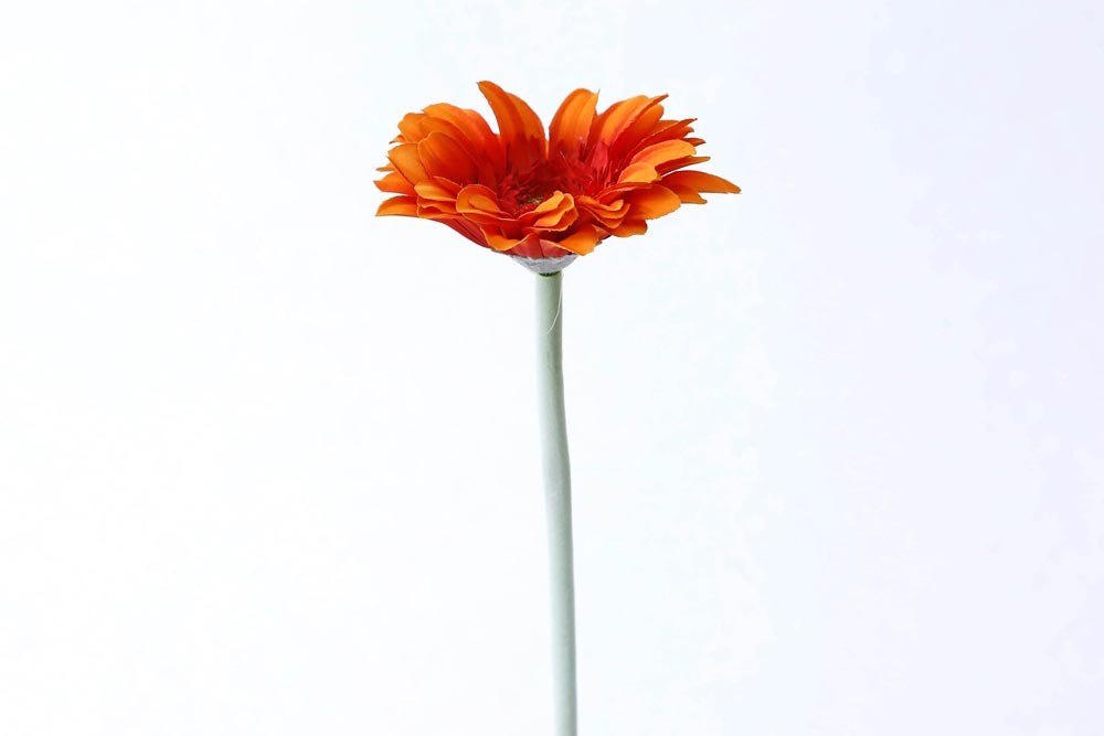 haste gerbera artificial laranja ( 60cm)