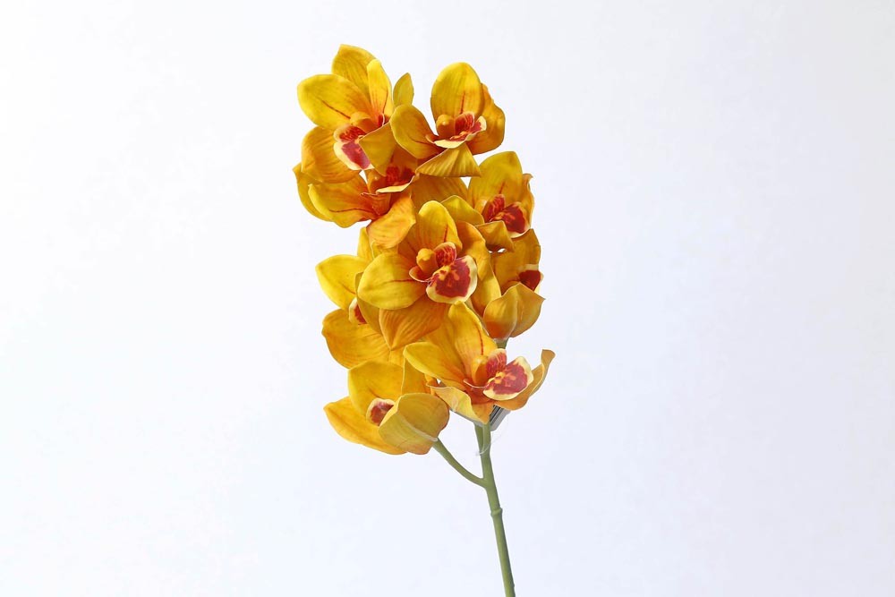 haste orquidea Cymbidium artificial amarela(70cm)