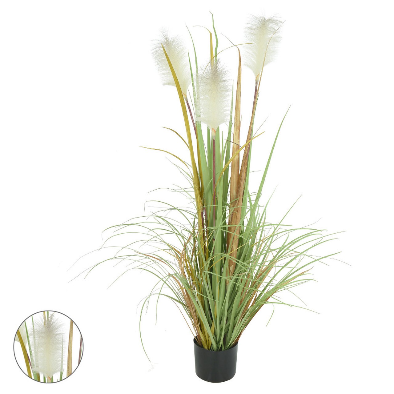 F GRASS JUNCO C/POTE VD OUTONO 1,2M
