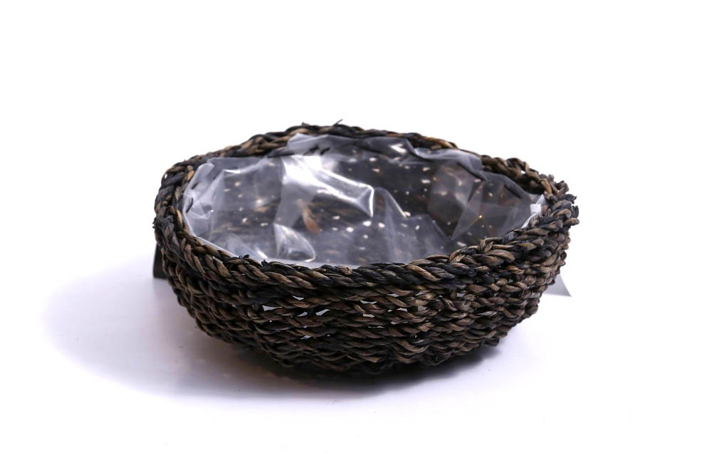 Cesto de erva marinha desidratada preto(10x26)