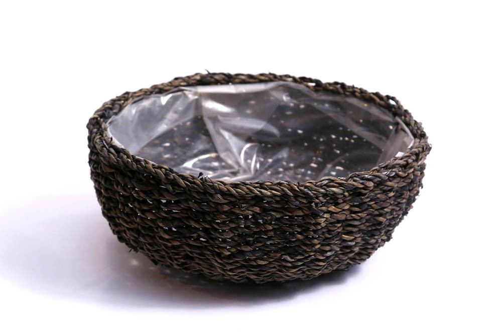 Cesto de erva marinha desidratada preto(13x35)