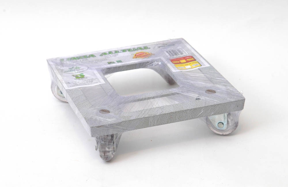 Suporte Quadrado aluminio fundido c/ rodas de gel (25x25)