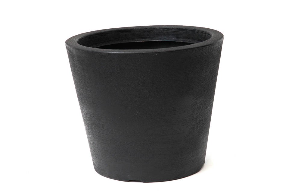 Vaso Cone Baixo Preto 1 Polietileno (37,5x31,5x27)
