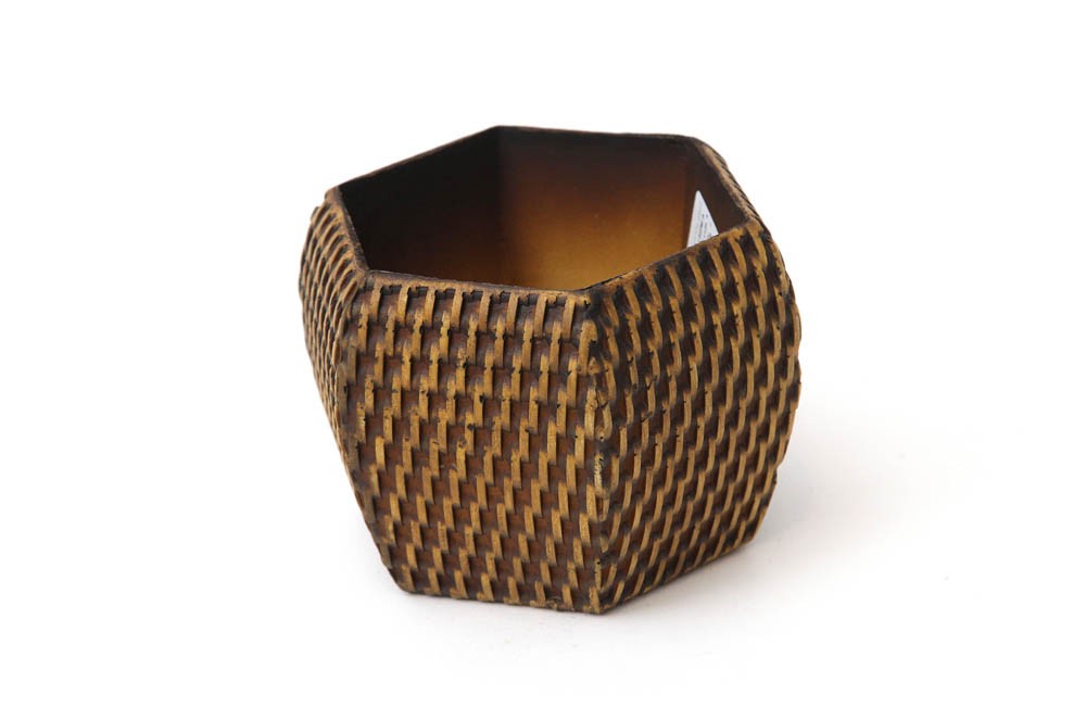 Cachepot Sextavado Poliuretano (11,5X10)