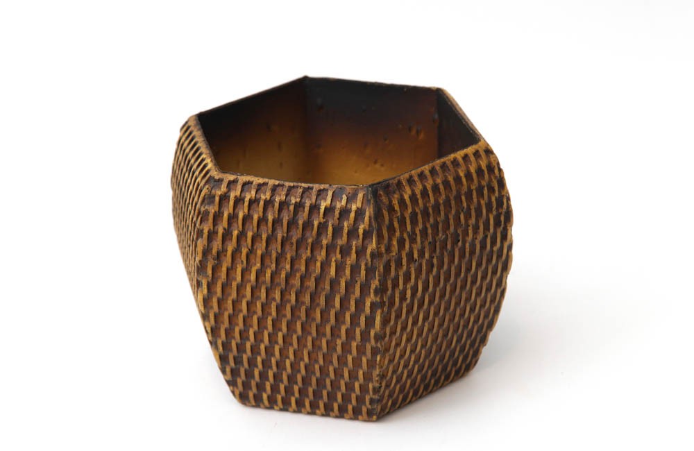 Cachepot Sextavado Poliuretano (13,5X12)