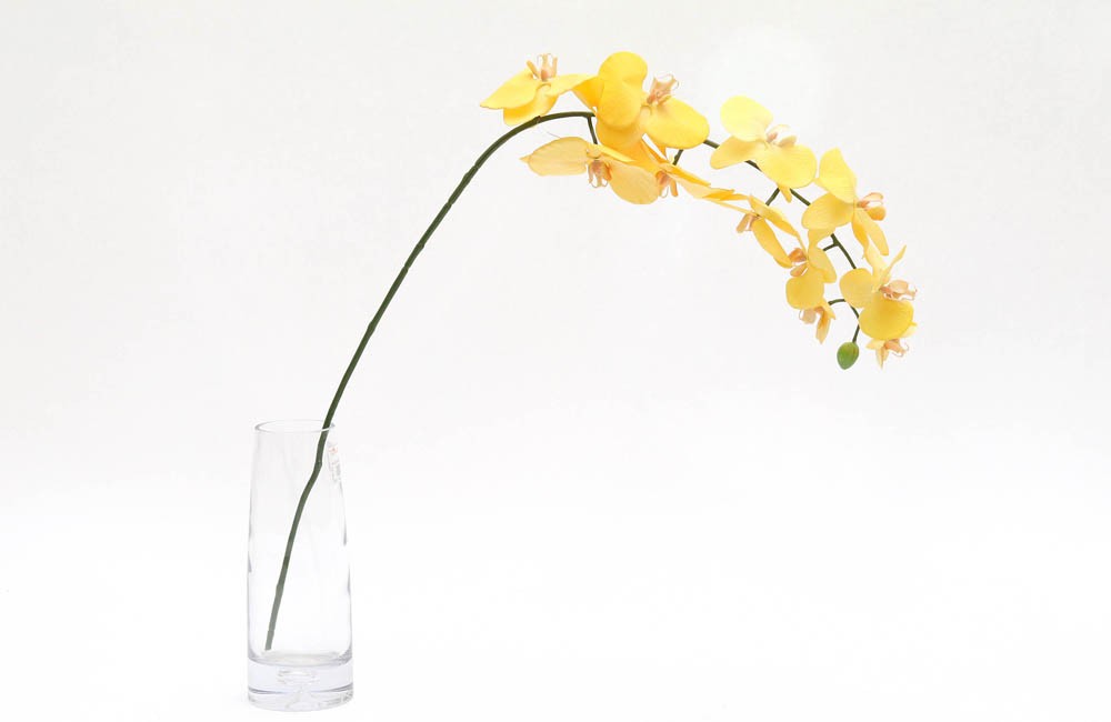 Orquídea artificial Toque Real Amarela (100cm)