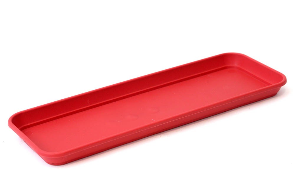 Prato Jardineira Plástico Vermelho (47x16,5)