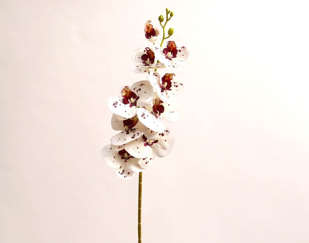 haste orquidea artificial branca pintada (90cm)