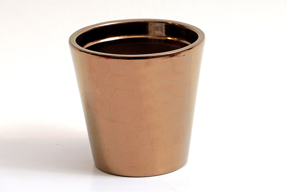vaso ceramica senegal OURO P (14x14)