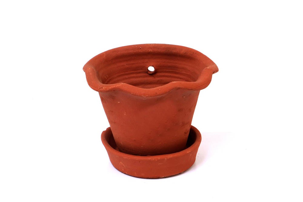 Vaso Parede Babado Com Prato 1 (14 alt x15 larg)