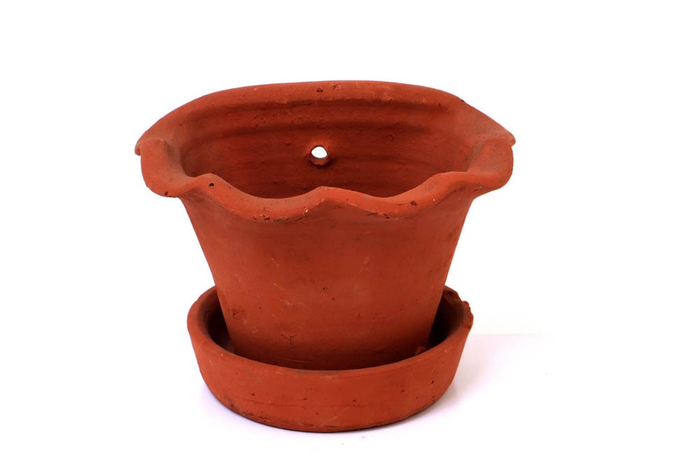 Vaso Parede Babado Com Prato 2 (16 alt x19larg)