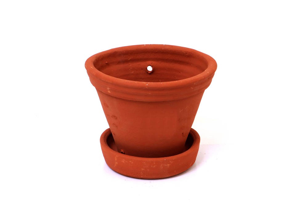 Vaso Parede Liso Com Prato N.2 (16x16x20)