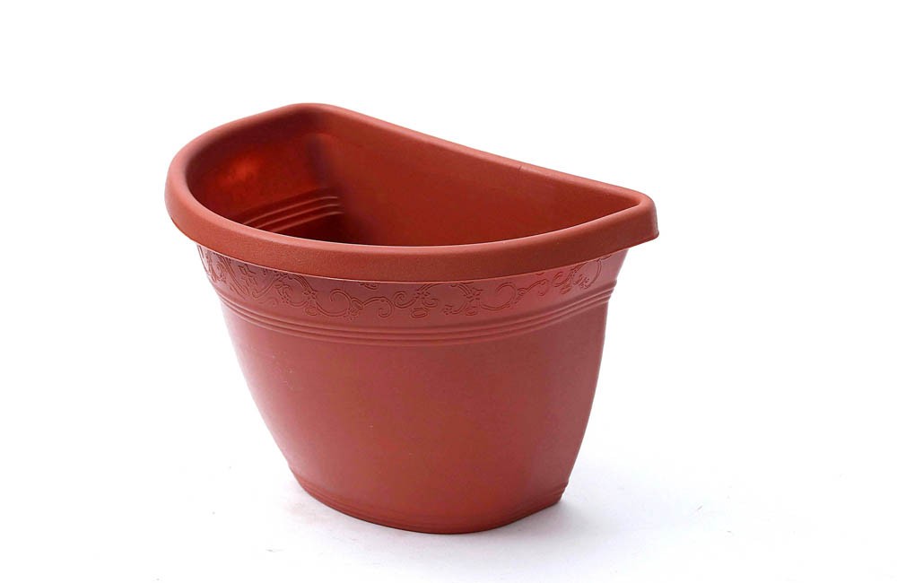 Vaso Vicenza Parede Plástico Marrom (23cm)