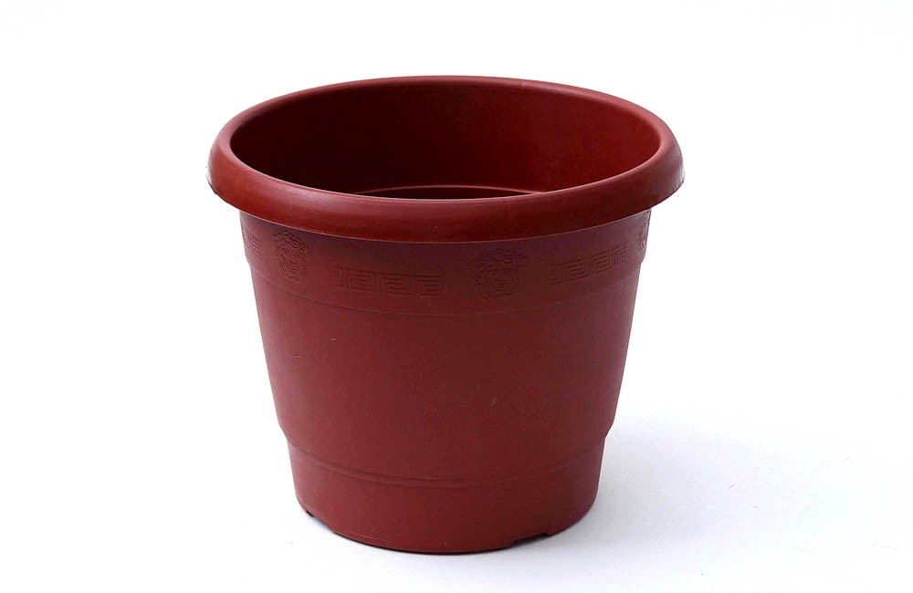 Vaso Plástico com Borda G Marrom (25x20)