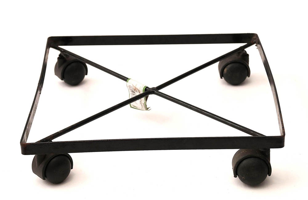 Rodizio / suporte Quadrado Ferro Preto (30x30)