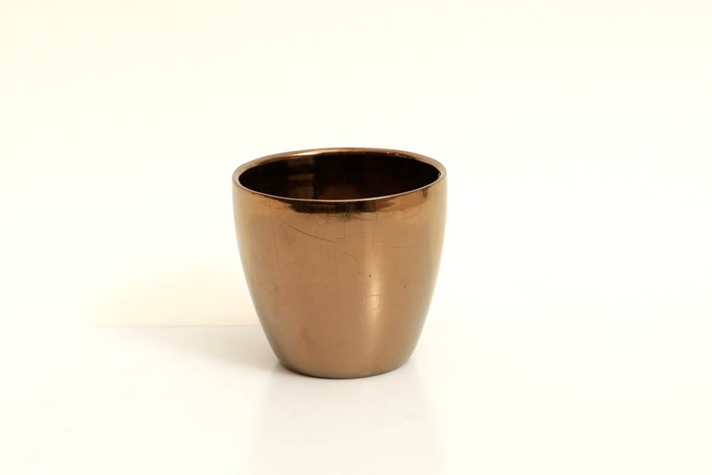 Vaso Cerâmica Genoa Ouro P (14x13)