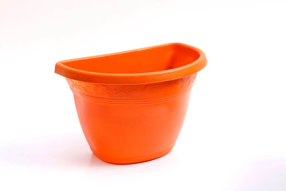 vaso parede plástico 23 laranja (24x17x17)