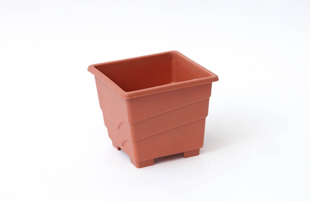 Vaso Plástico Marrom (13x13x11)
