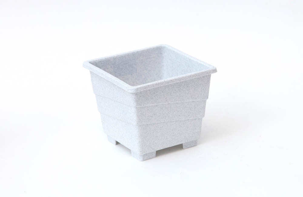 Vaso Plástico Cinza (13x13x11)