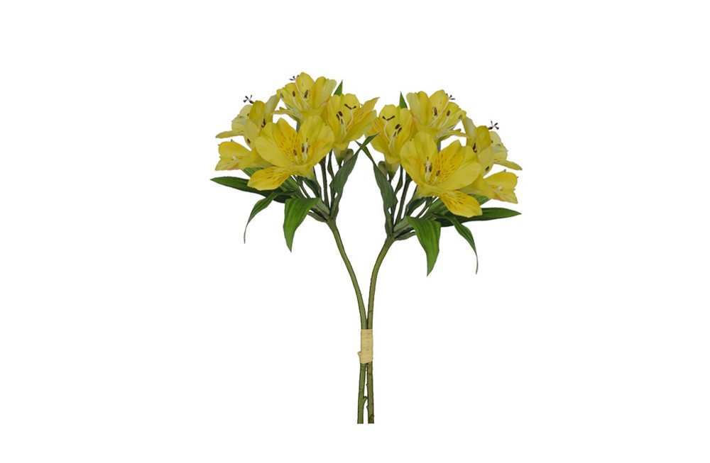 Mini Bouquet Astromélia Artificial Amarela :: Net Shop Garden