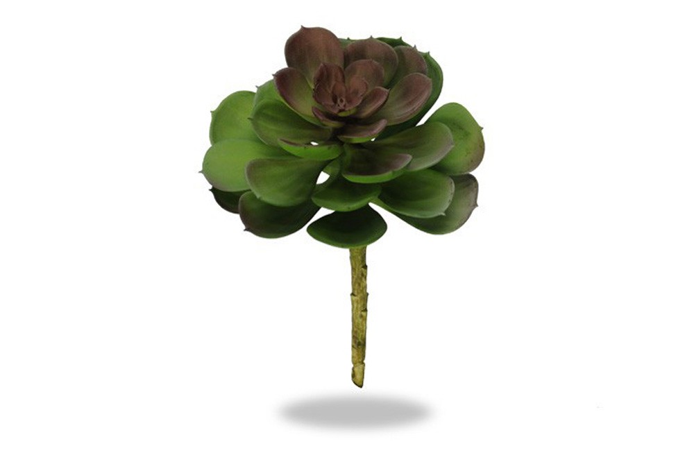 Suculenta Artificial com Tons em Roxo (16cm)