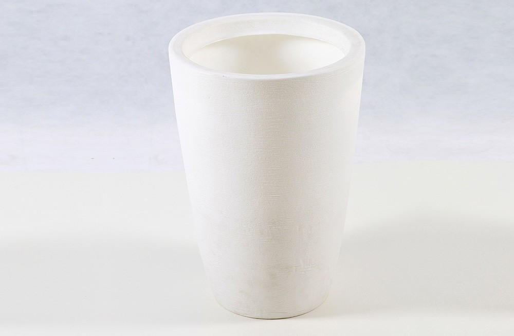 Vaso Cone Riscado Branco 2 (38x55x24)