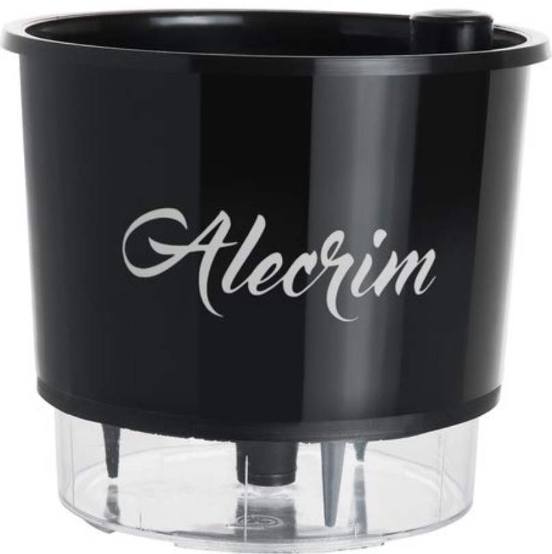 Vaso ALECRIM autoirrigavel preto(14alx16diam)