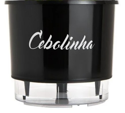 Vaso CEBOLINHA autoirrigavel preto(14alx16diam)